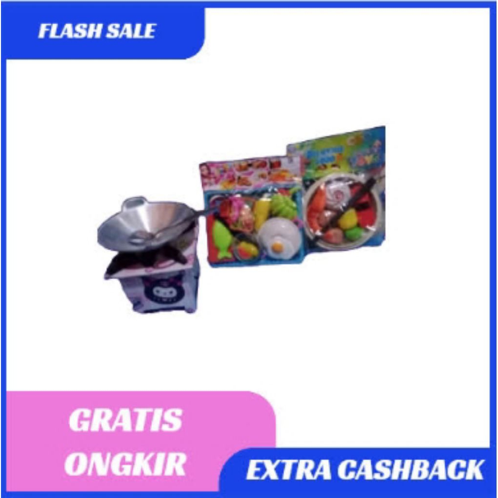 promo mainan anak kompor/masak masakan mini  2 mainan kompor LED bisa nyala real sesuai gambar
