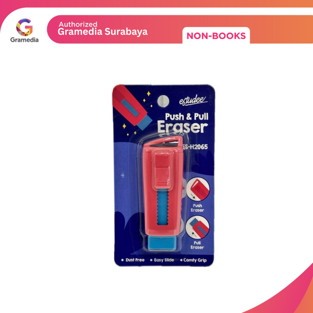 

Gramedia Surabaya - ESTUDEE PUSH&PULL ERASER PINK BLUE ES-H2065