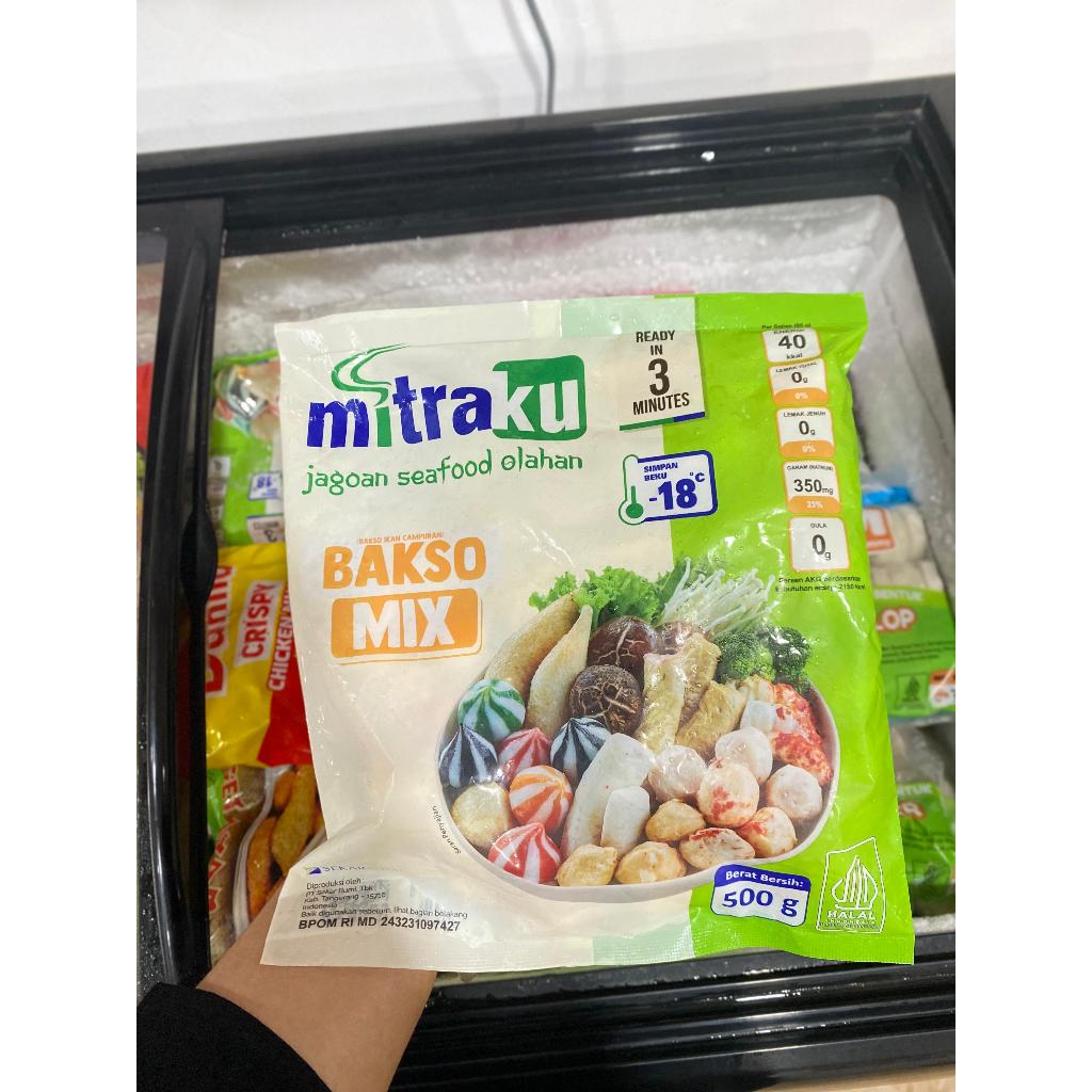 

MITRAKU BAKSO MIX 500 gram / BAKSO TOPPING CAMPUR / AYU PUTRI FROZEN FOOD