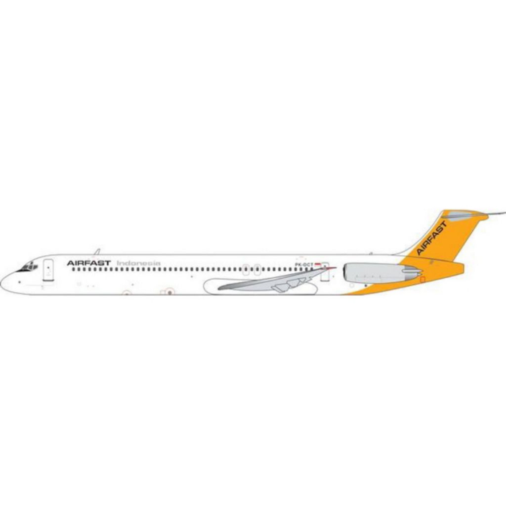 Lembaran pola papercraft pesawat MD-82 AirFast Indonesia (3PR-B1)