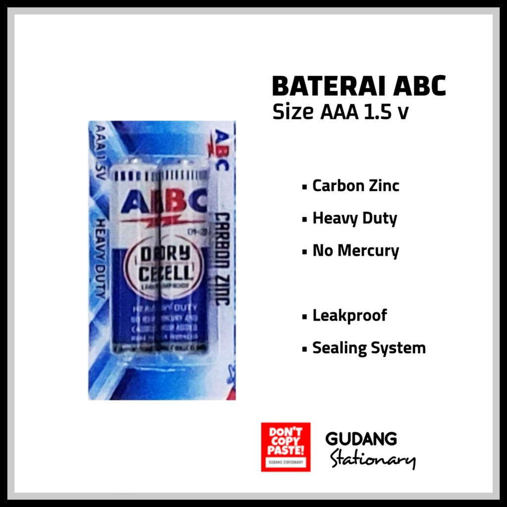 Baterai Size AAA 1.5 Volt ABC