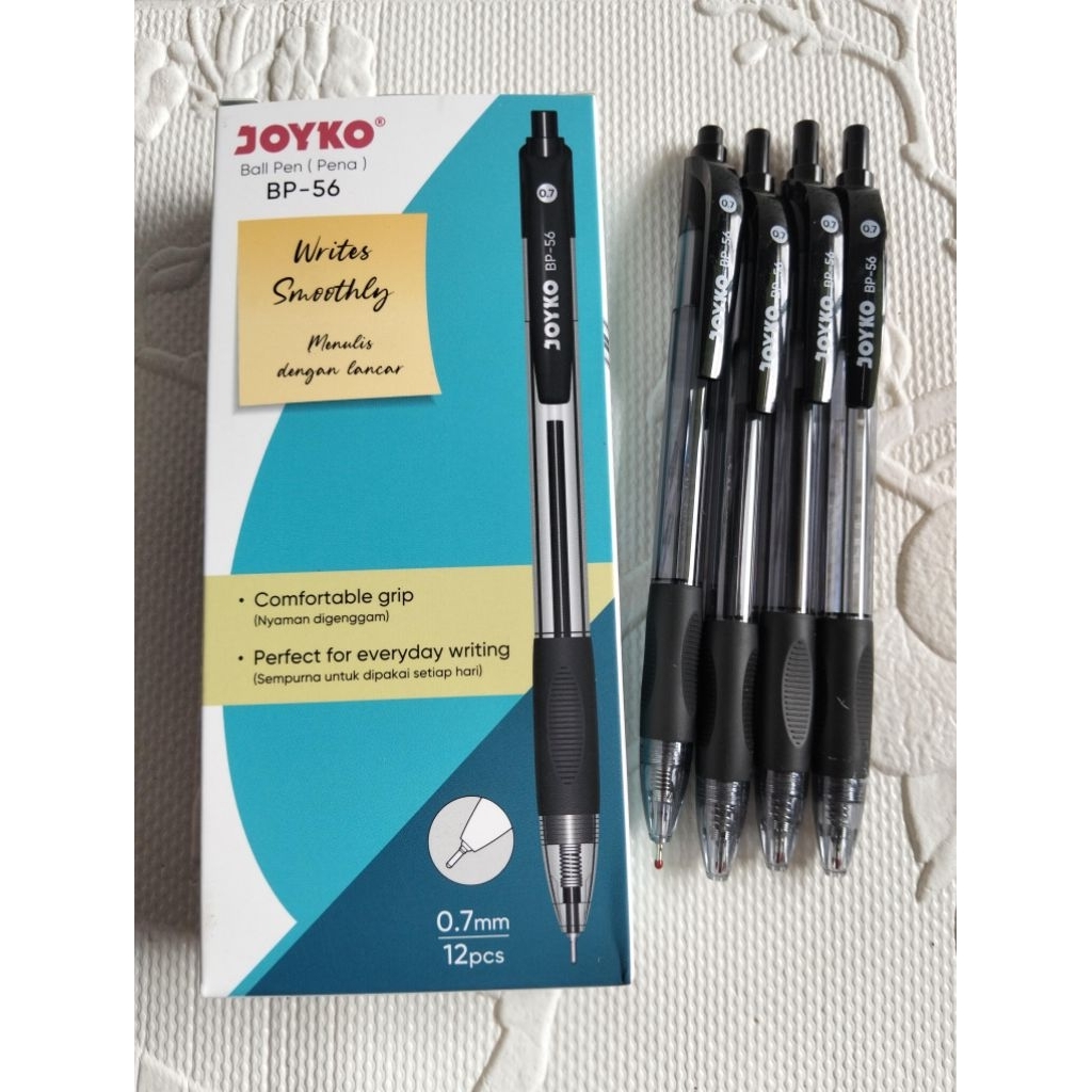 

12 Pcs Joyko Bali Pen BP-56 – Pulpen Nyaman & Halus | Hemat & Praktis | Pilihan terbaik cocok untuk Kantor & Sekolah