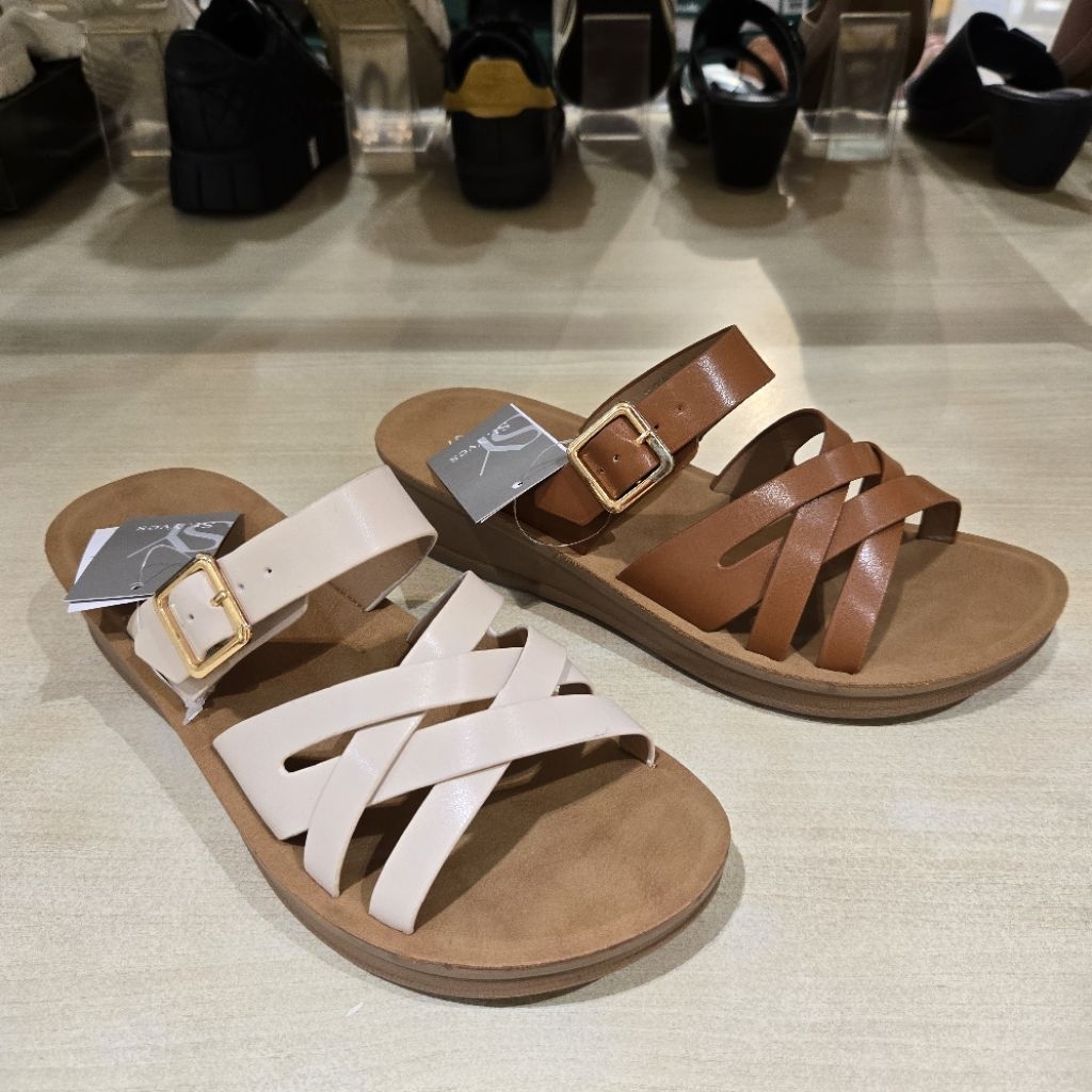 St yves sandal wedges 4cm wanita ringan bangets & ori size 36-40