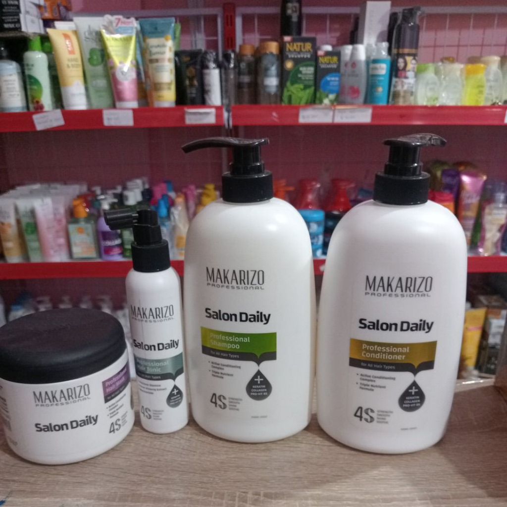 Makarizo Salon daily professional hermask 500ml/sampo 950ml/ condisioner 950ml/ hair tonic 140ml