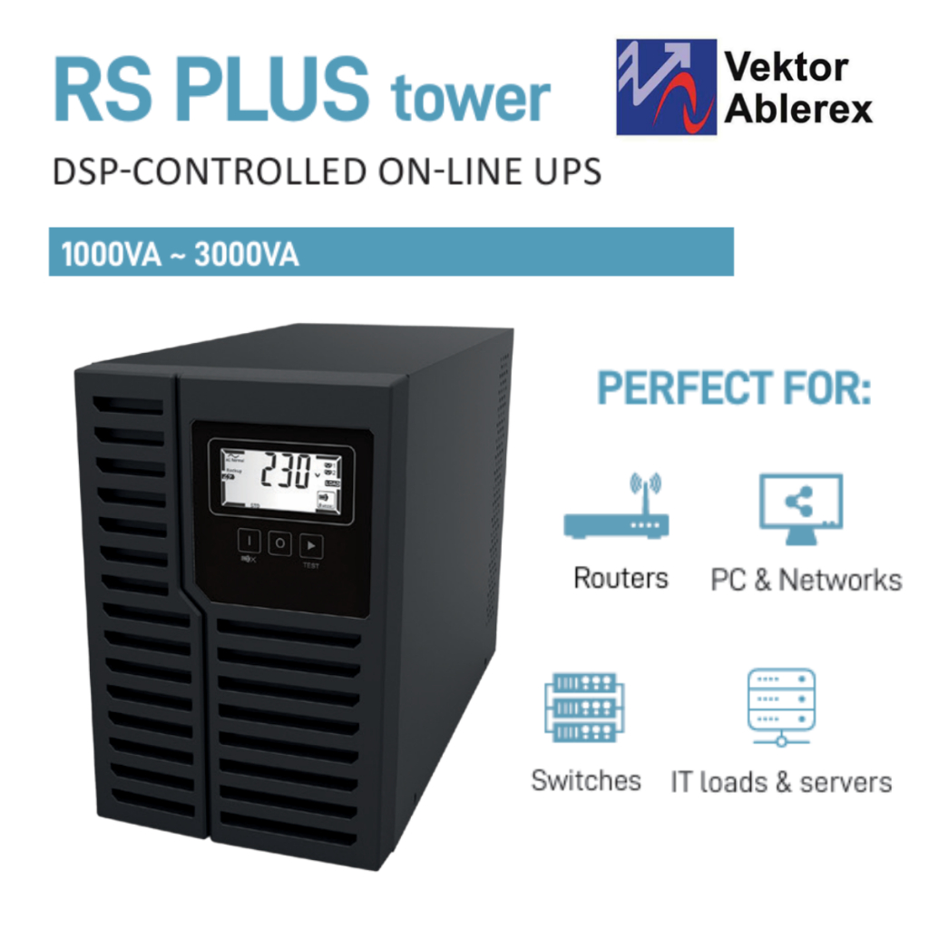 UPS VEKTOR ABLEREX RS PLUS TOWER RS 1000P 2000P 3000P ONLINE