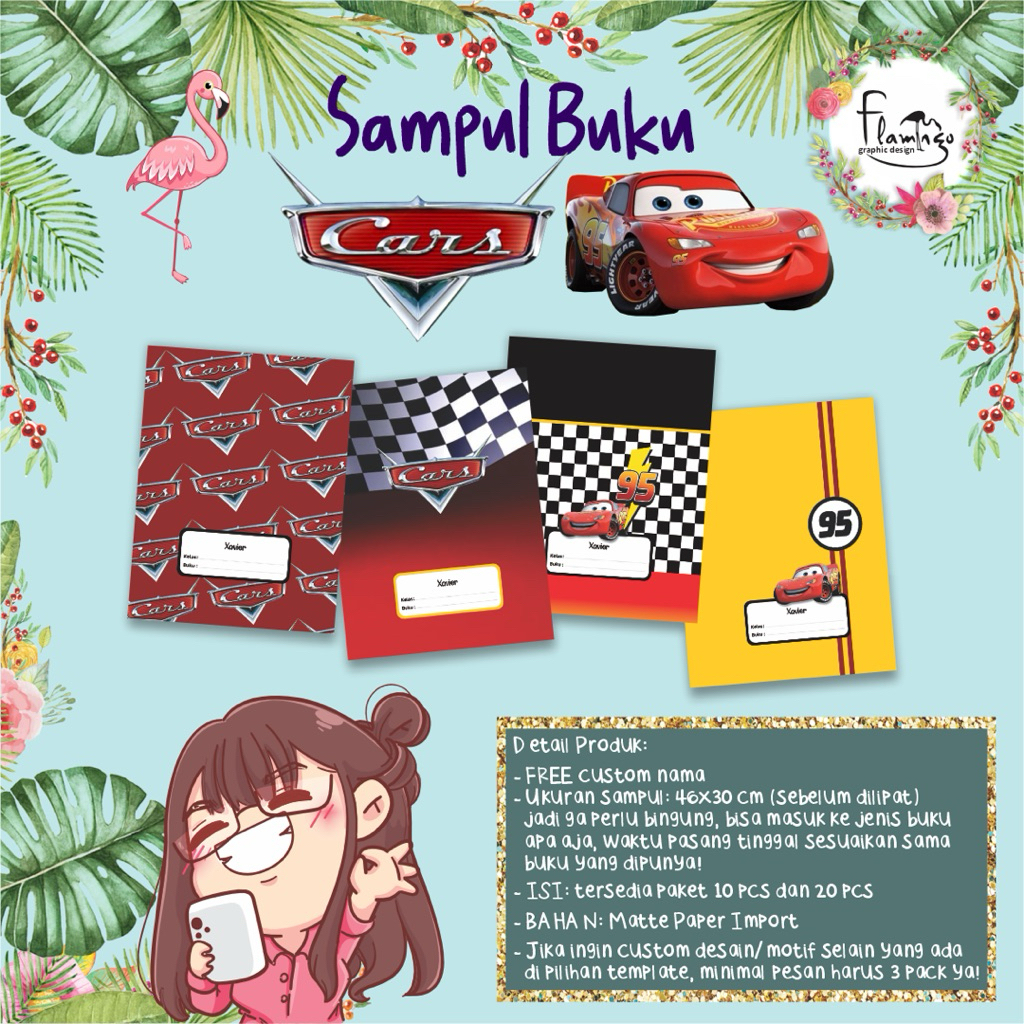 

SAMPUL BUKU DISNEY CARS LIGHTNING MCQUEEN