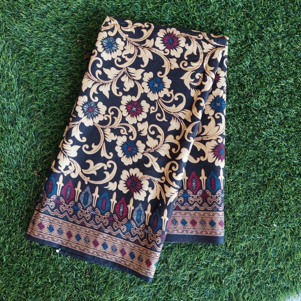 Kain Batik Printing Prada Emas Jarik Kebaya Bali Bahan Katun Prima Halus Adem Fashion Batik Wanita T