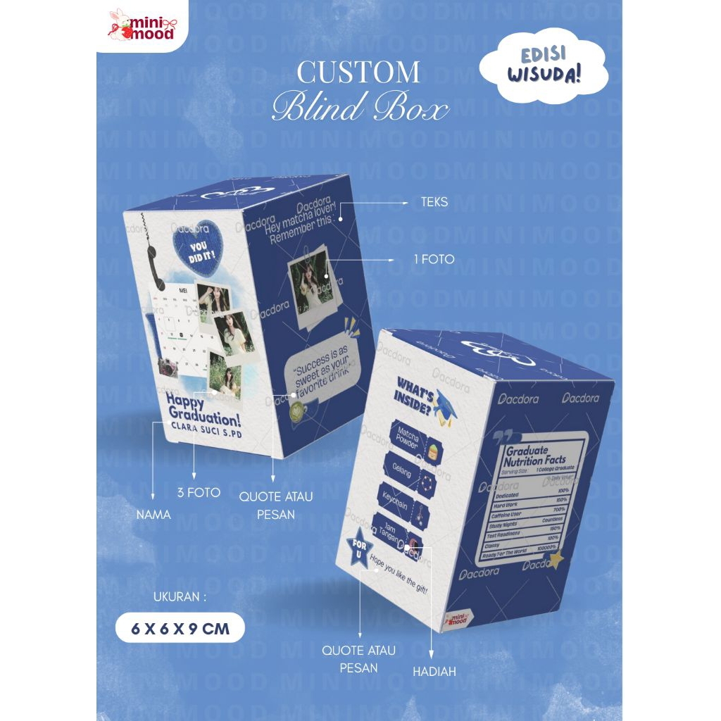 

Blind Box Custom - Future Bright Edition | Mystery Box Surprise Kejutan Hadiah Kado Ulang Tahun Birthday Valentine Spesial Hari Ibu Sweet Seventeen Graduation Wisuda
