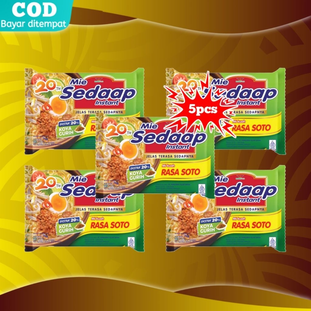 

Mie Sedaap paketan 5 pcs