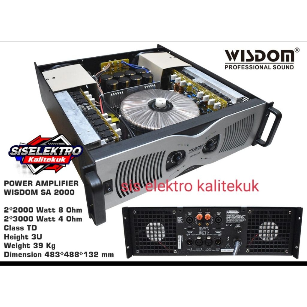 Power amplifier Wisdom Sa2000 Sa 2000 TD CLASS