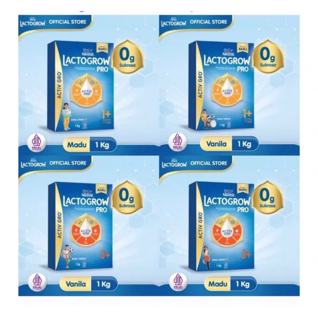 

Lactogrow PRO 1+/3+madu/Vanila 1kg/1000gr
