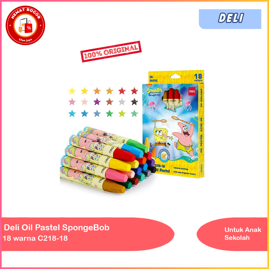 

Deli Oil Pastel SpongeBob 18warna C218-18
