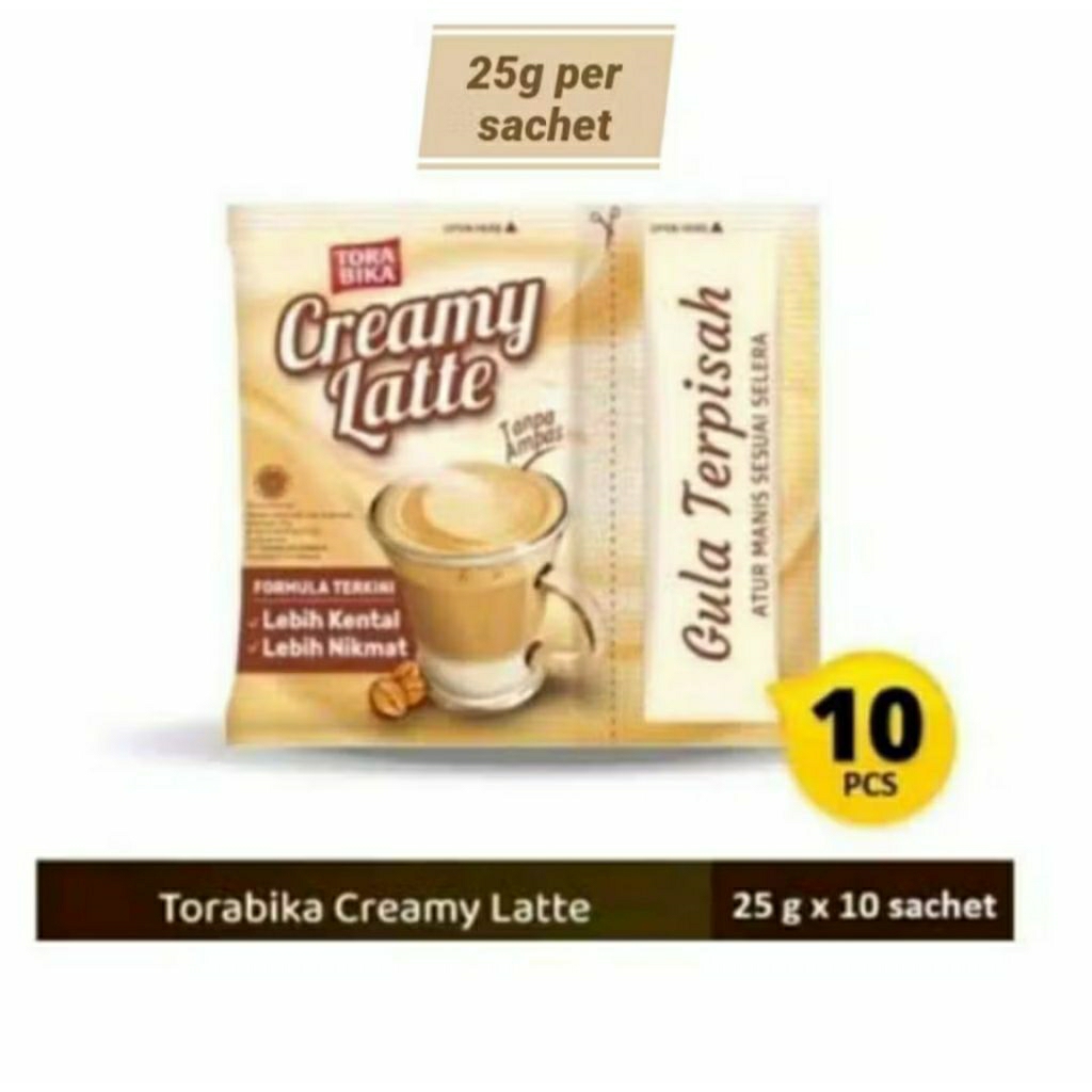 

Torabika Creamy Latte 1 Renceng Isi 10 Sachet | Kopi Creamy Late