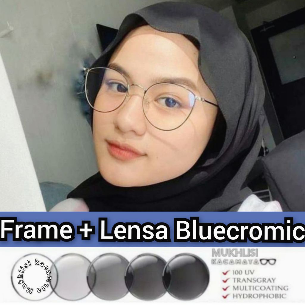 KACAMATA Cat eye Kacamata titanium Kacamata Bluecromic Kacamata PHOTOCROMIC | KACAMATA WANITA | KACA