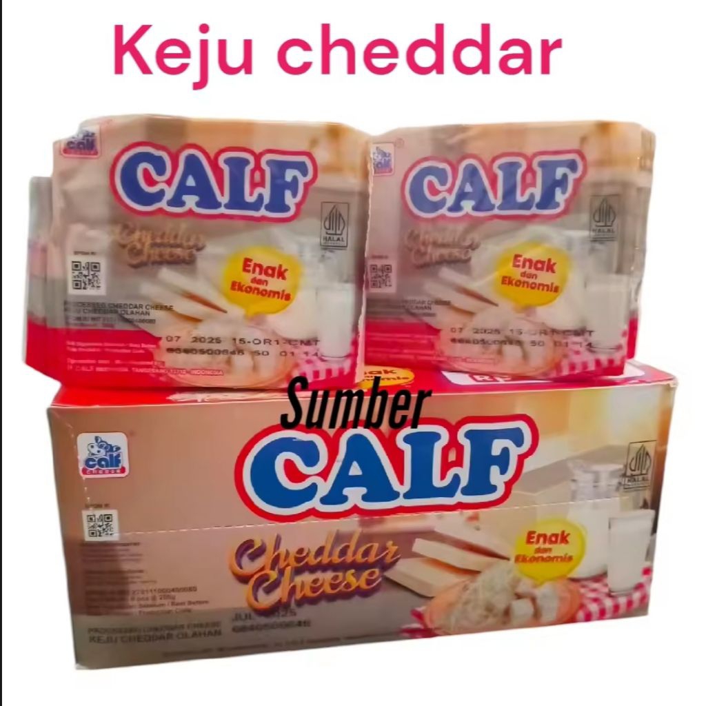 

Keju cheddar Calf serbaguna 200gr