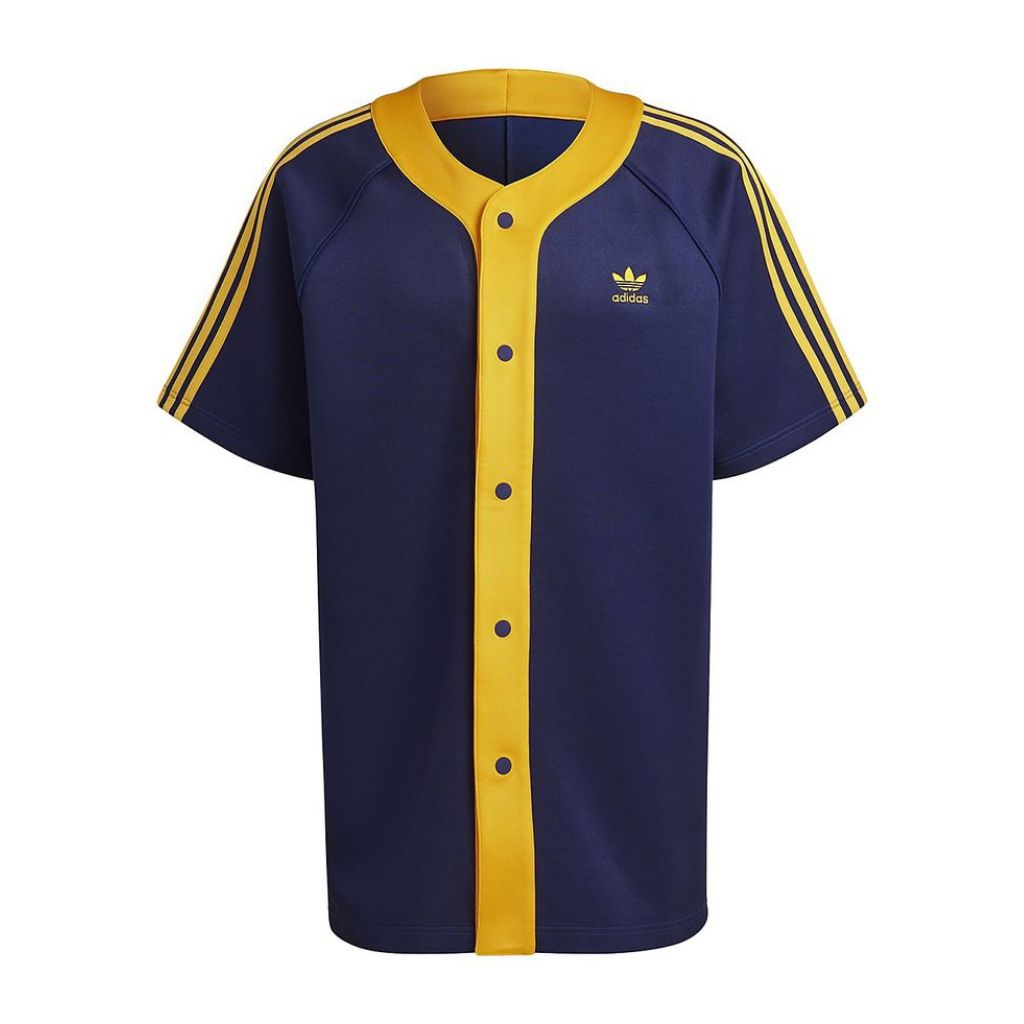 Jersey baseball premium Adidas navy line kuning best quality unisex
