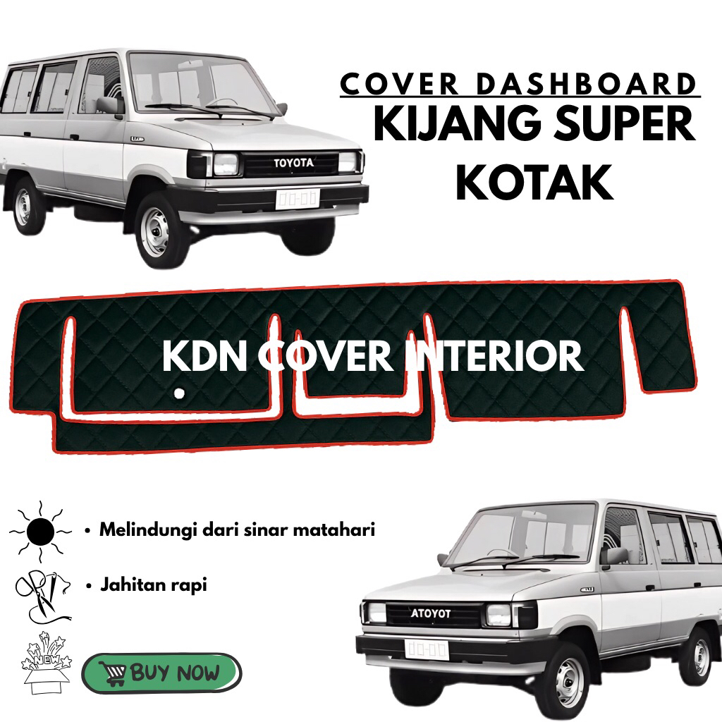 PROMO  Alas/Cover Dashboard mobil KIJANG SUPER KOTAK Bahan kuli sintetis premium motif wajik/Kijang 