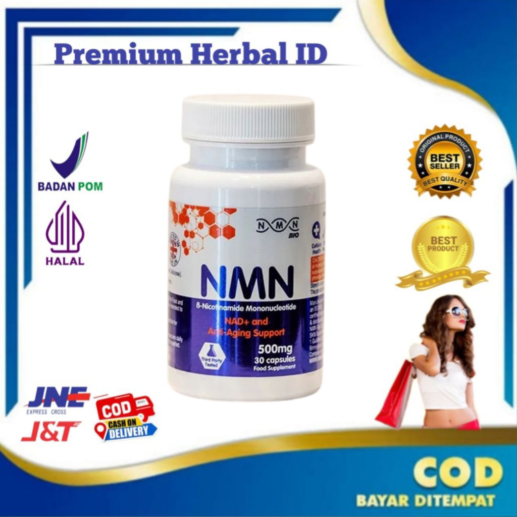 NMN Bio Nicotinamide mononucleotode 500mg anti aging & Nad 30 Capsule Fod Suplement