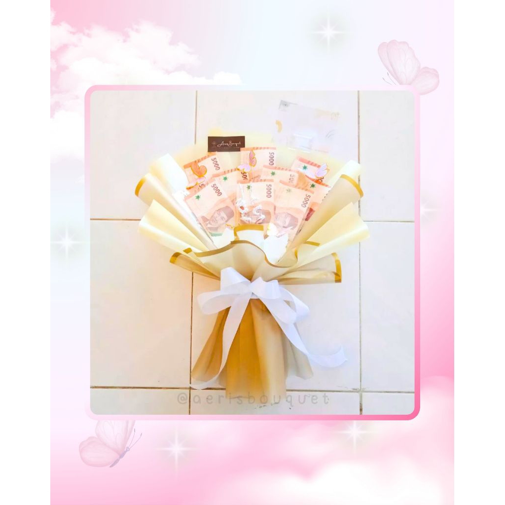 (READY STOCK) AERIS BOUQUET/MEDIUM MONEY BOUQUET 50.000 (5 - 25 LEMBAR)/BUKET UANG 50.000/BUKET MURA