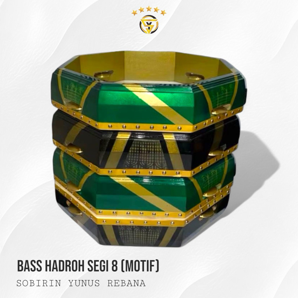 Bass Hadroh Segi 8 Satuan Motif Ukuran 50 cm (FREE TAS)
