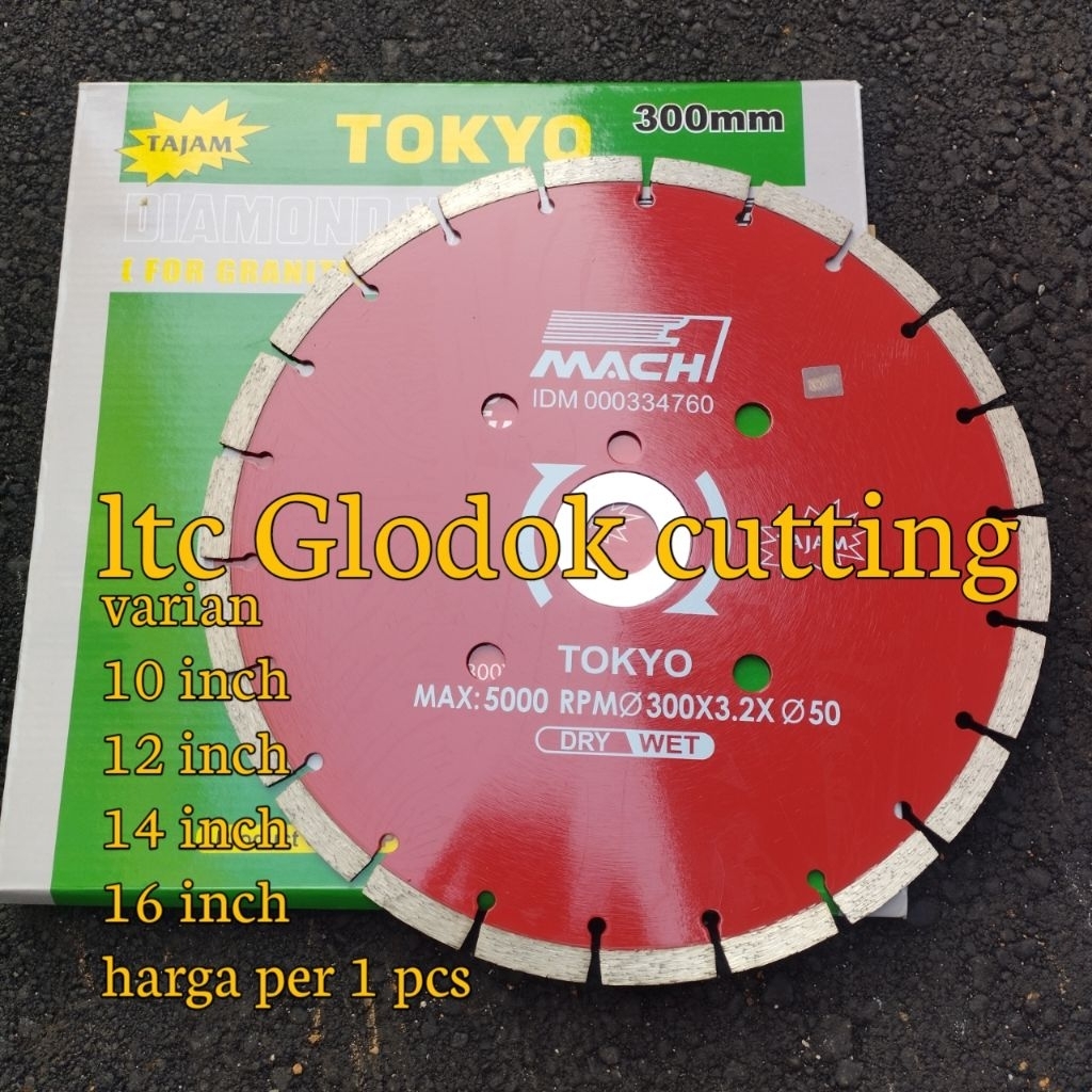 tokyo diamond wheel cuting mata gerinda potong 10 12 14 16 inch mata pisau potong beton