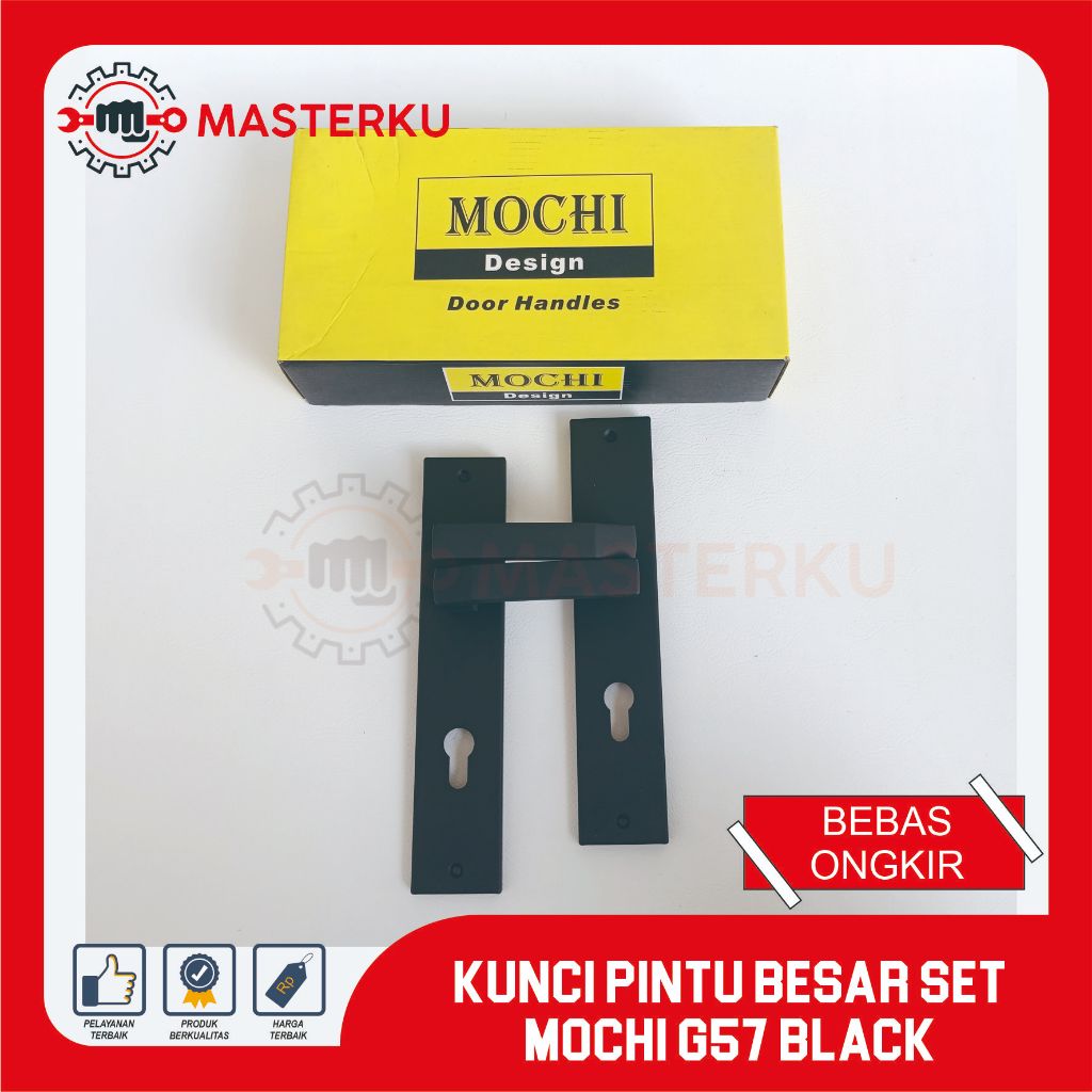 KUNCI PINTU BESAR SET MOCHI BLACK / KUNCI PINTU SET / DOORLOCK