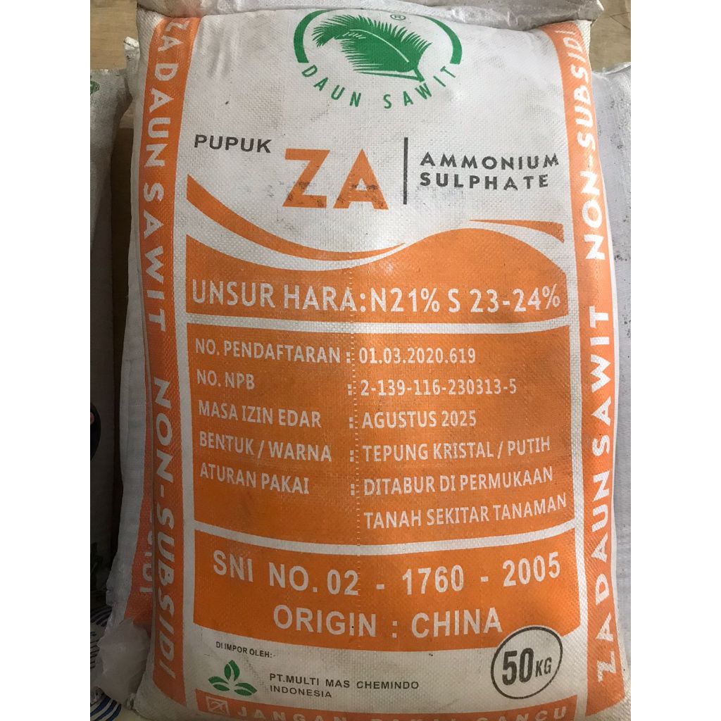 Pupuk ZA Daun Sawit 50Kg