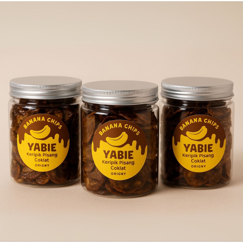 

Keripik Pisang Coklat Lumer Toples 3 PCS