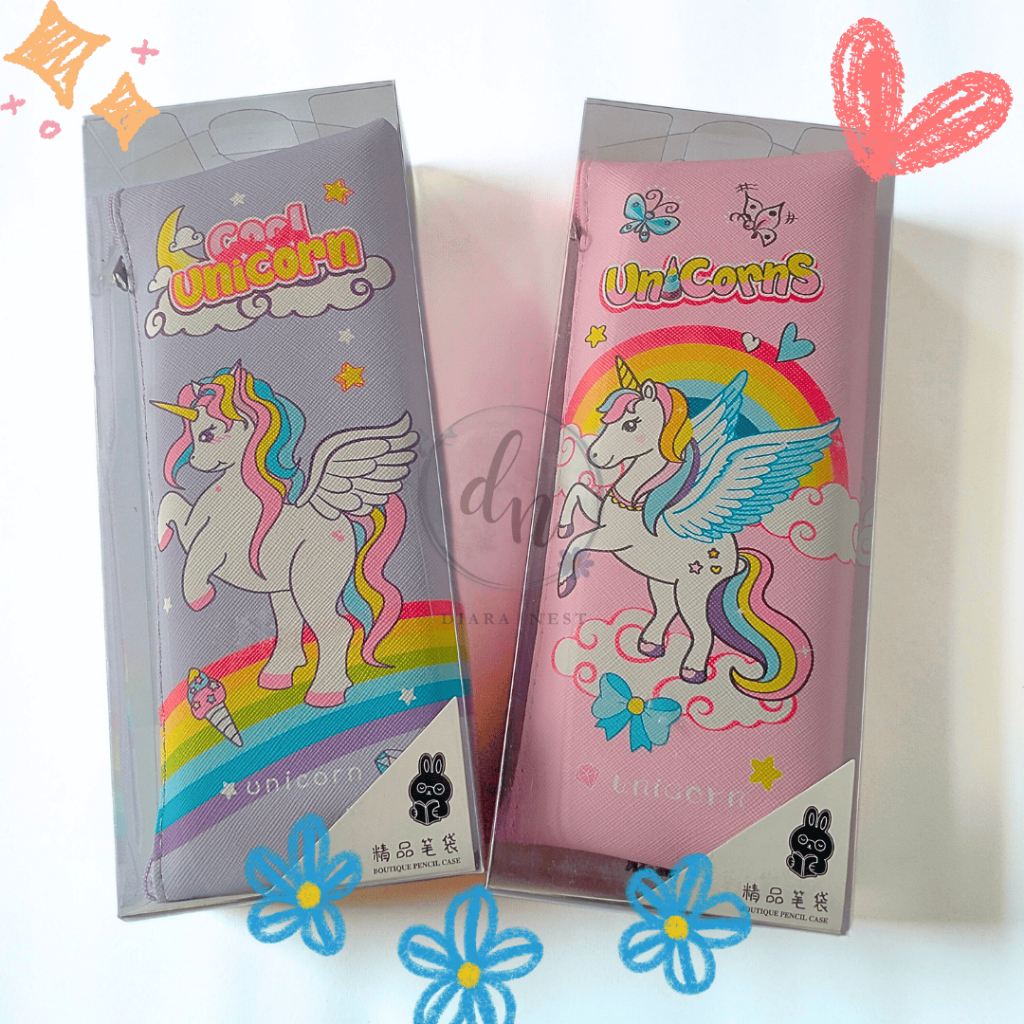 

Tempat Pensil Pouch Bag Resleting Karakter Unicorn Anak Cewek Pencil Case