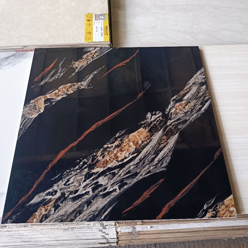 Granit lantai concord 60x60 hitam motif Mexico black