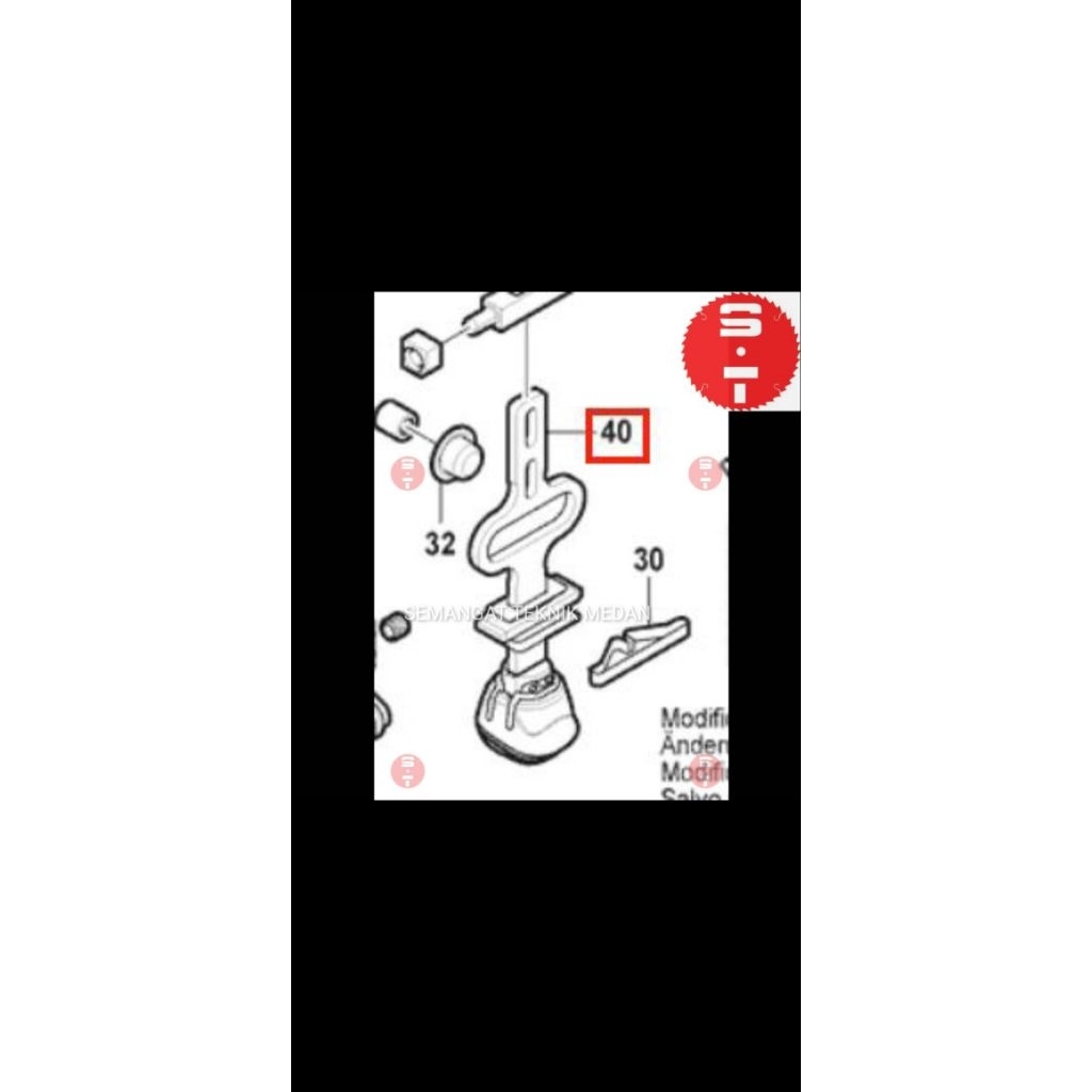 GST700 AS SPINDLE LIFTING ROD PENJEPIT MATA JIGSAW JIG SAW GERGAJI KAYU BOSCH GST 700 SPAREPART