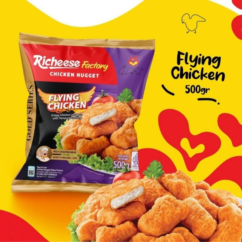 

RICHEESE Flying Chicken Nugget with Tempura Coating Naget Ayam - Kheiza Frozen
