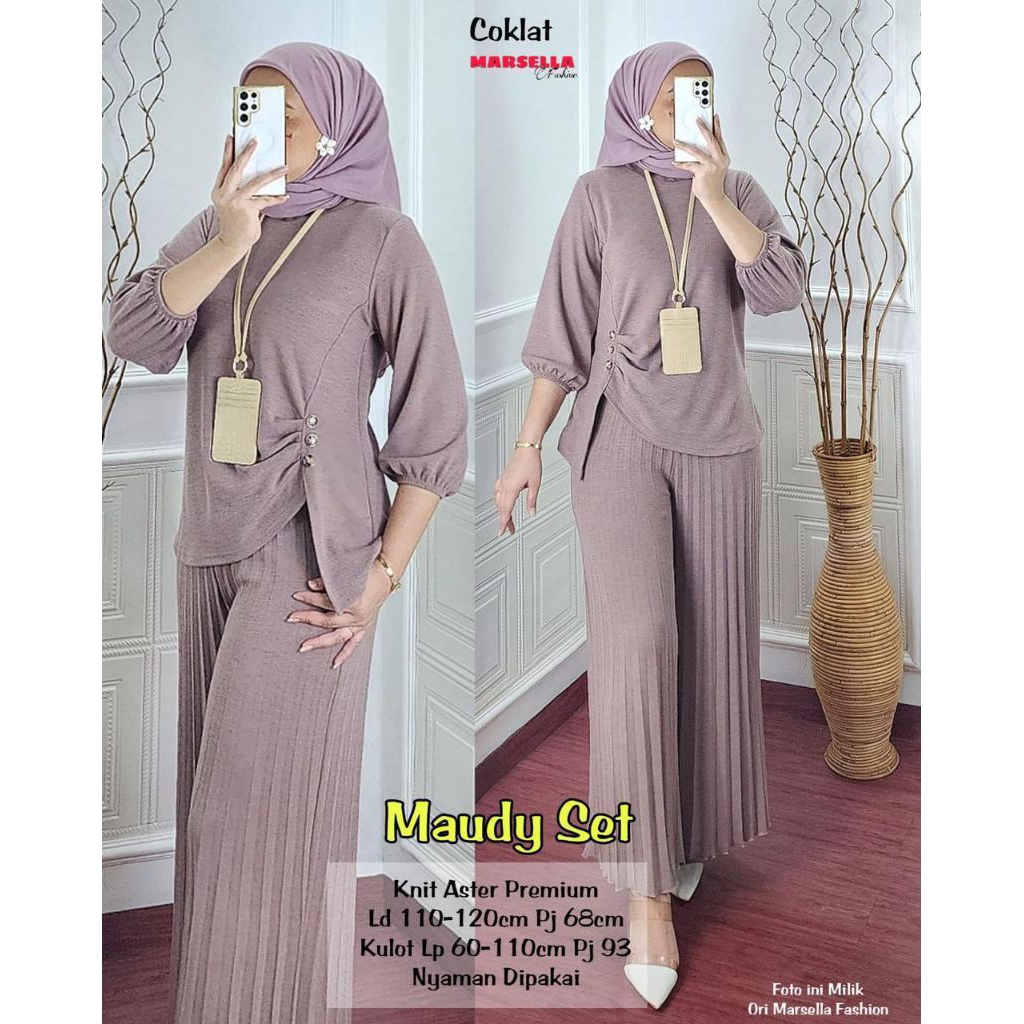 Maudy Set/Baju Setelan Wanita/Baju Setelan Remaja/Baju Oneset Wanita/Baju Kekinian Terbaru