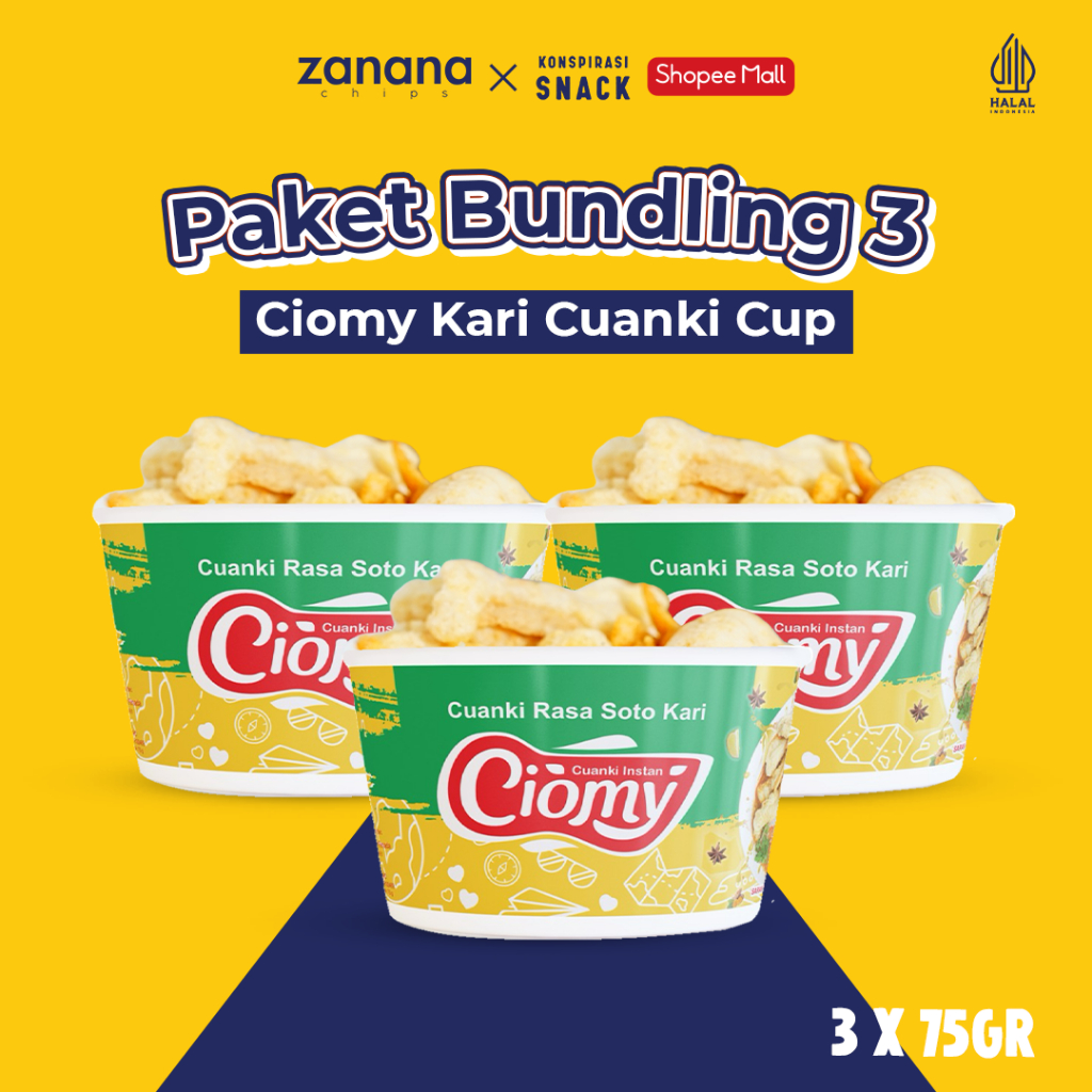 

Paket Bundling 3 Ciomy Kari Cuanki Cup | Ukuran Reguler