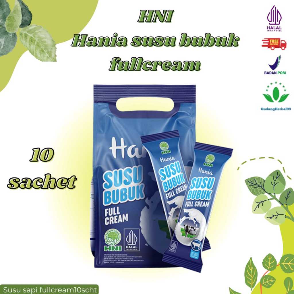 

HNI Hania Susu Bubuk Full Cream Original Susu Sapi Full cream 10 sachet