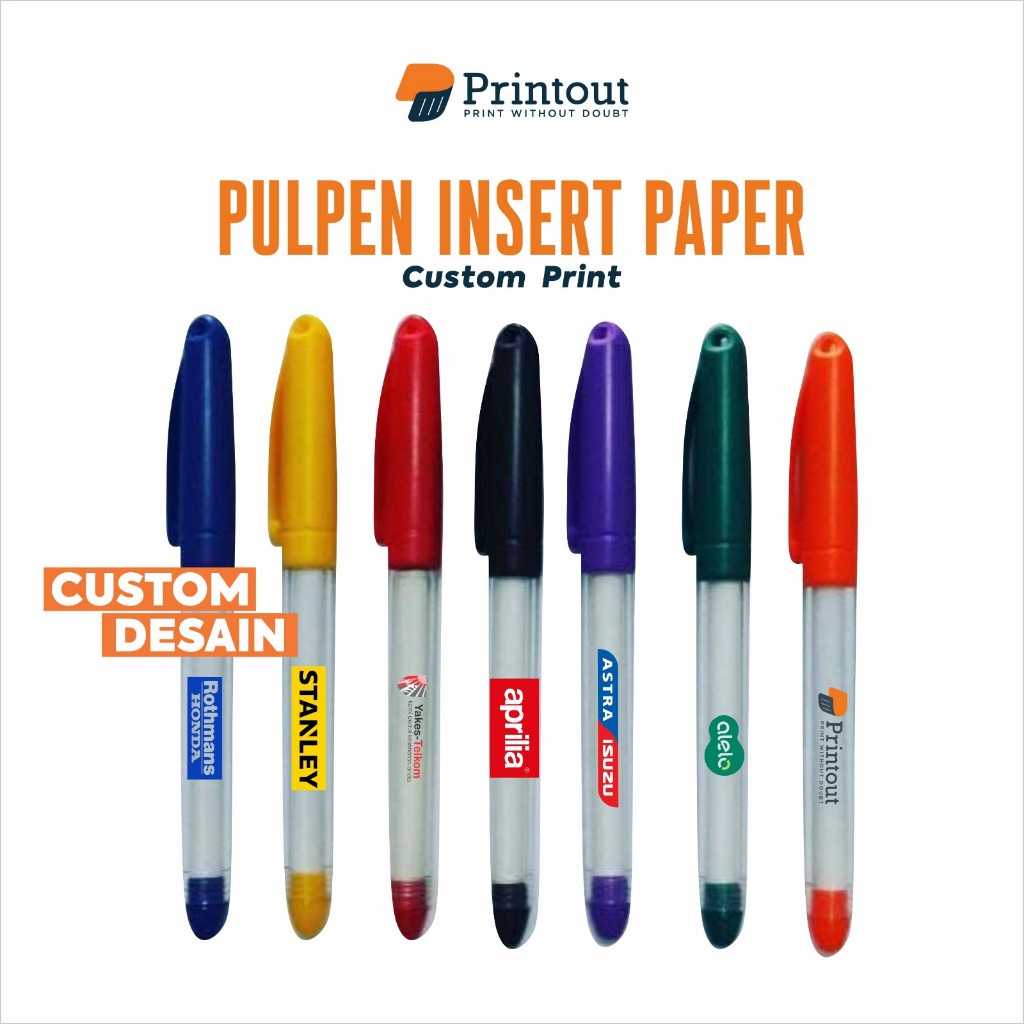 

Printout Pulpen Custom Insert Paper | Pulpen Insert paper Bebas Desain | Kualitas Terbailk