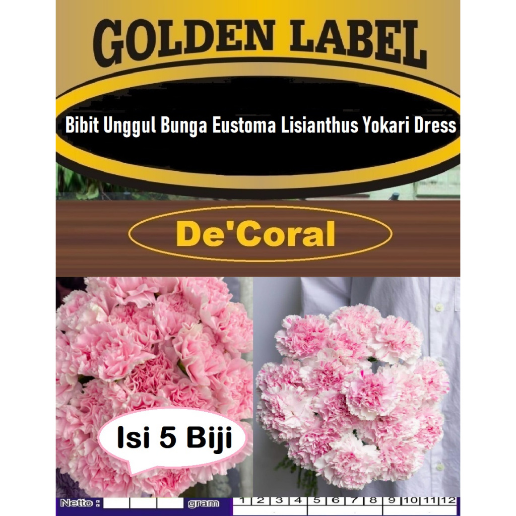 Bibit Unggul Bunga Eustoma Lisianthus Yokari Dress | Biji Benih Bunga Eustoma Lisianthus Yokari Dres