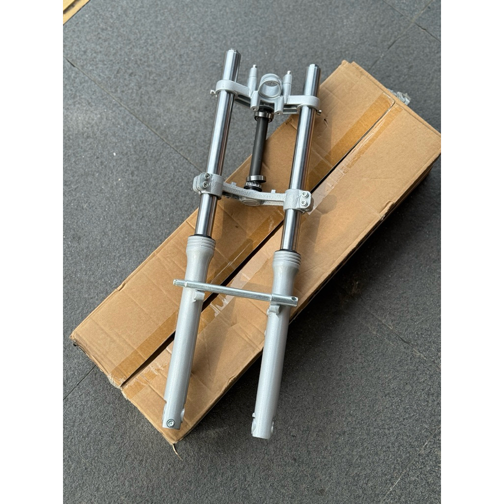 SHOCK SKOK SHOCKBREKER DEPAN NINJA R RR PNP HONDA CB GL MP TIGER GL100 BOTTOM SILVER / GOLD AS 33 KR