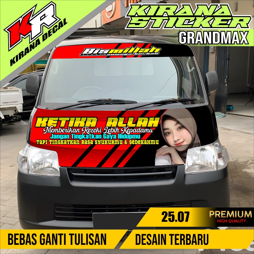 COD STIKER DECAL KABIN GRAND MAX / Sticker Mobil Grand Max Pick Up. 25.07