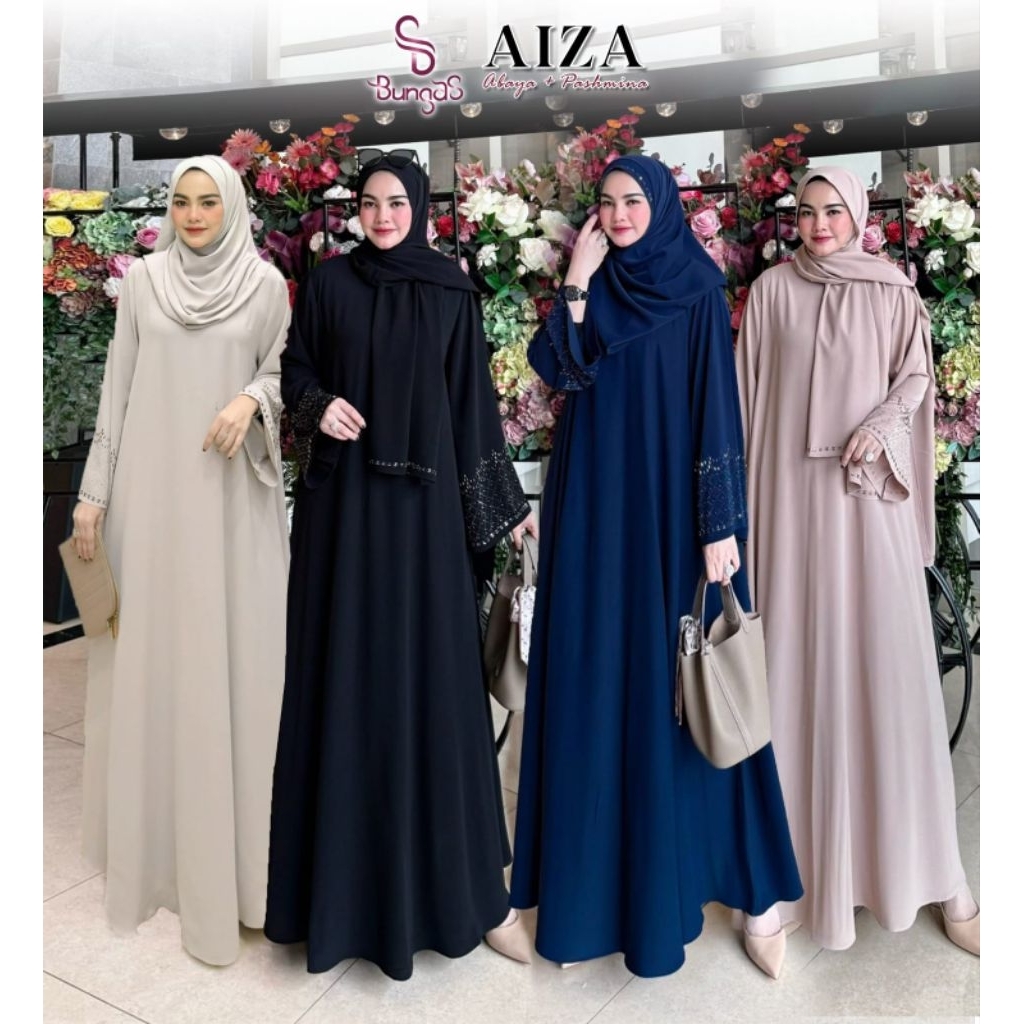 Gamis AIZA ABAYA SET PASMINA BY BUNGAS SYARI