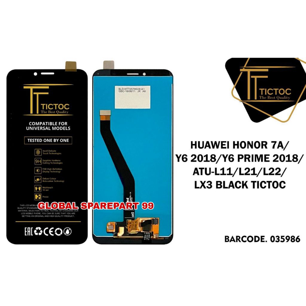 LCD HUAWEI HONOR 7A / HUAWEI Y6 2018 / HUAWEI Y6 PRIME 2018 ATU-L11 L21 L22 LX3 TICTOC
