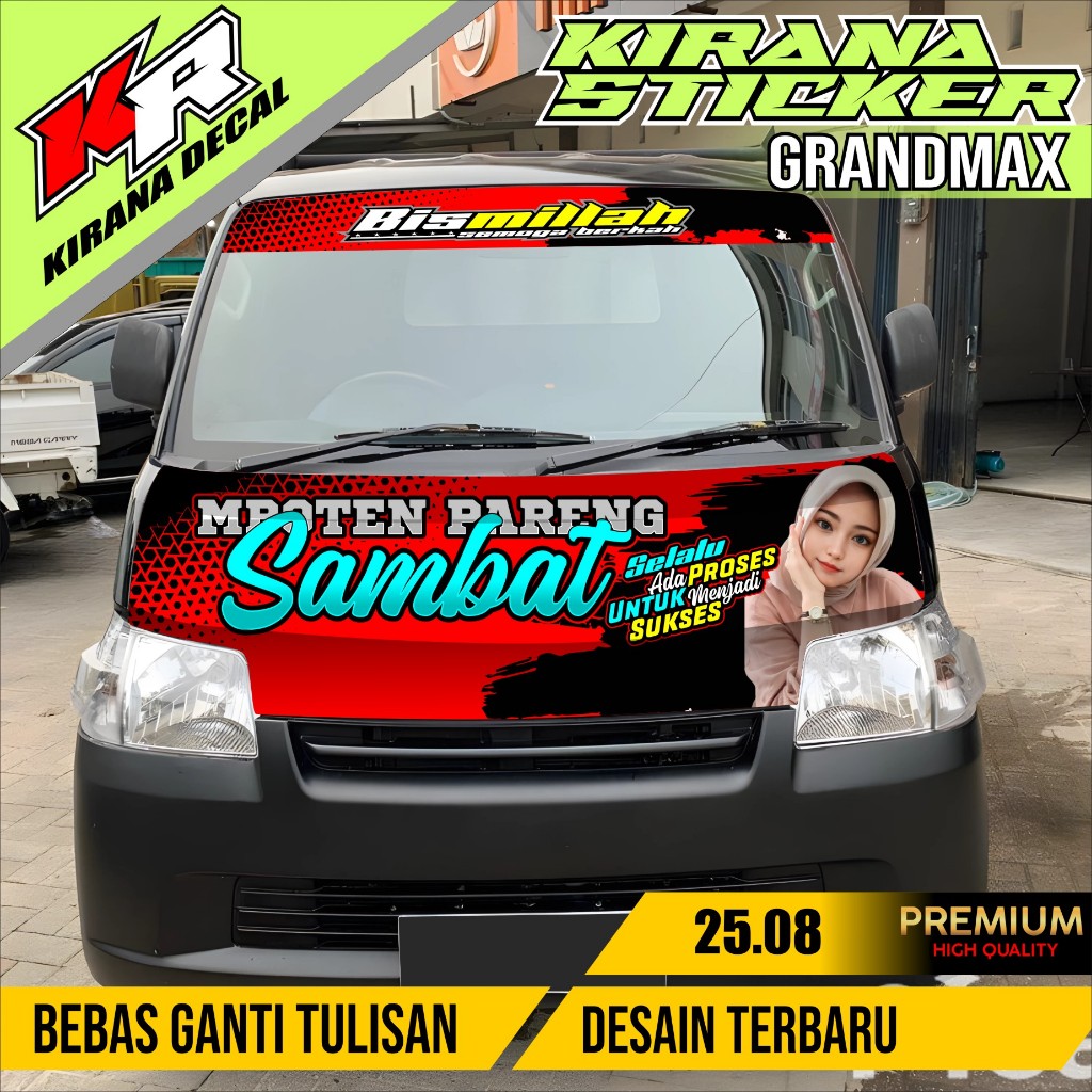 COD STIKER DECAL KABIN GRAND MAX / Sticker Mobil Grand Max Pick Up. 25.08