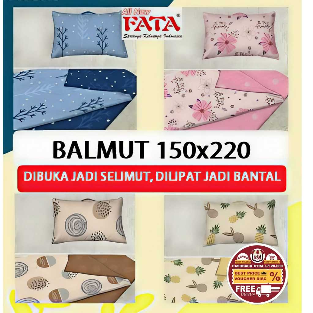 Balmut FATA / Bantal Selimut Fata Minimalis Dewasa uk 150x220  Amanda Atmosphere Bamboo Billabong Bl