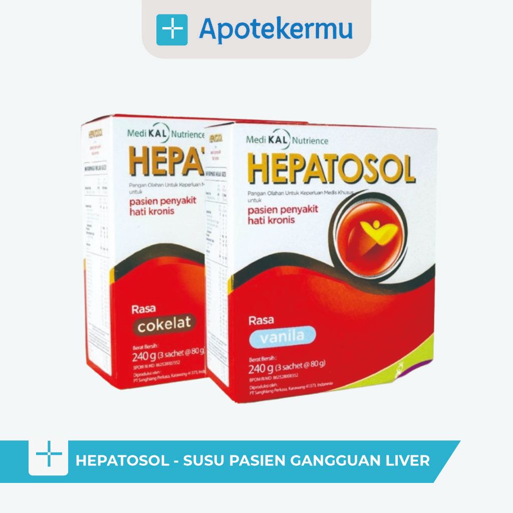 

HEPATOSOL - SUSU UNTUK PENDERITA GANGGUAN LIVER – RASA COKLAT & VANILLA 240G
