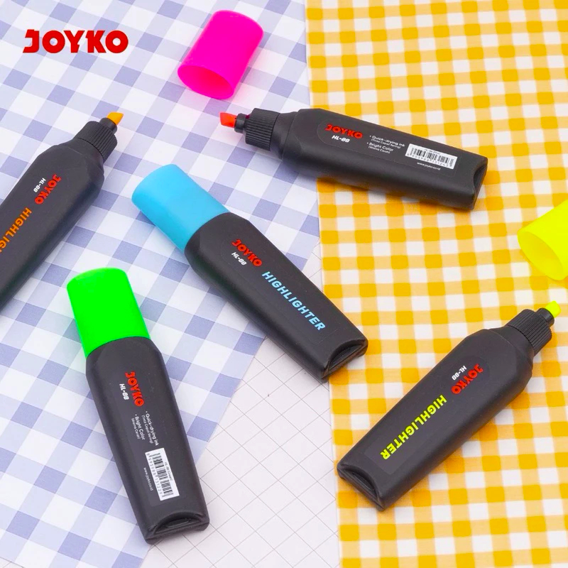

Highlighter Joyko HL-88 Neon Colors Body Black Series I Highlighter