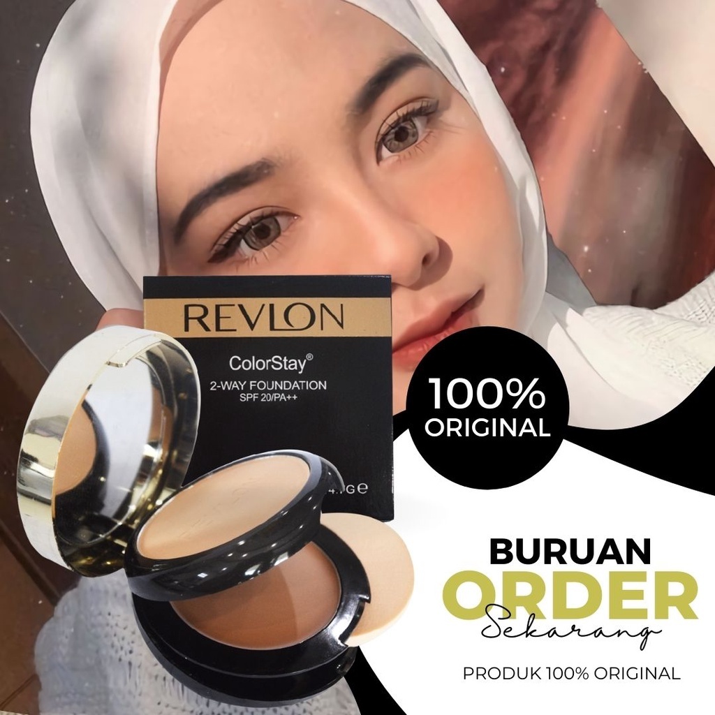 Bedak Padat Tahan Lama Revlon Loose Powder Foundation Waterproof Bedak Pemutih Muka Wajah Glowing Ce