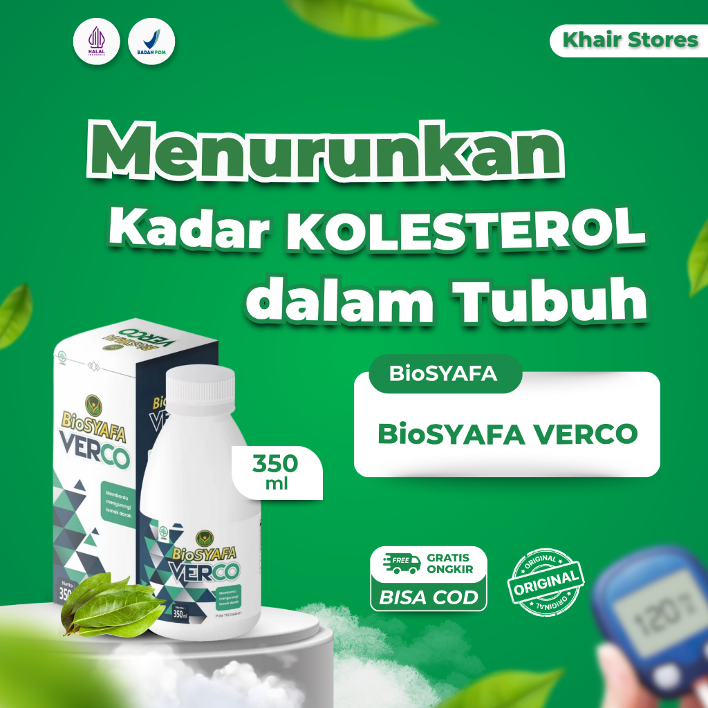 Biosyafa Verco Obat Herbal Membantu Mengurangi Lemak Darah | HALAL BPOM