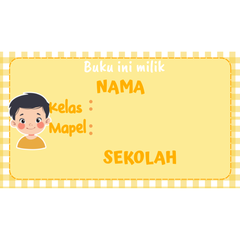 

Stiker Label Mata Pelajaran / Stiker Label Custom /Stiker ANAK