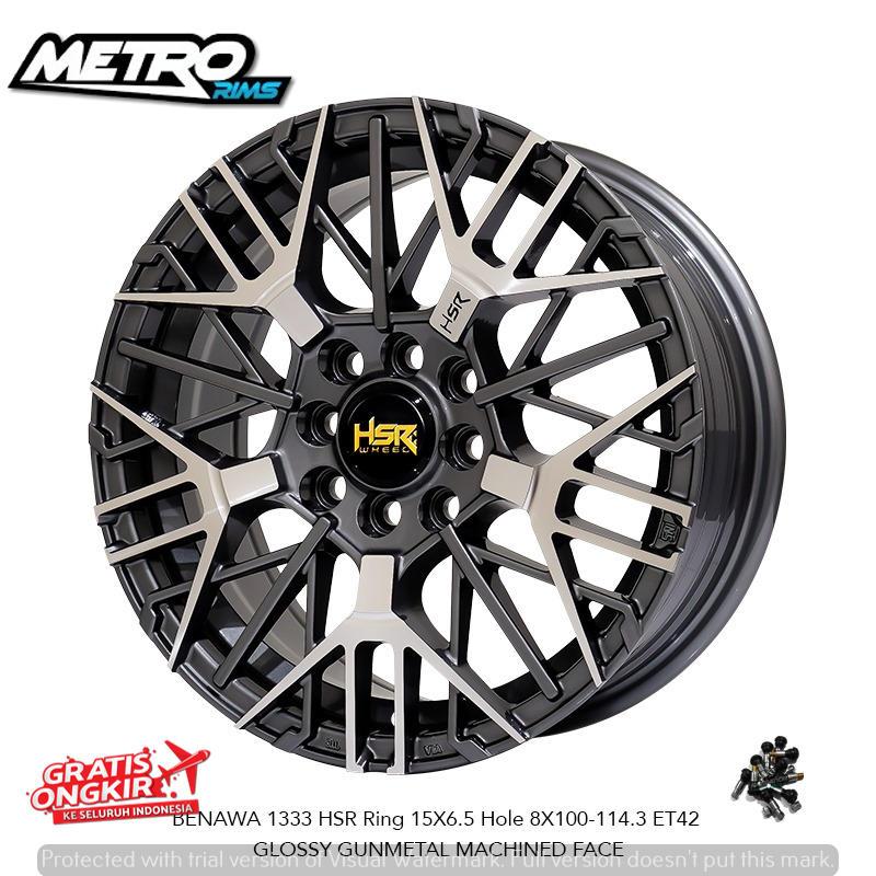 Terbaru velg racing sporty ring 15x65 utnuk mobil brio satya agya ayla velk hsr benawa r15 grey face