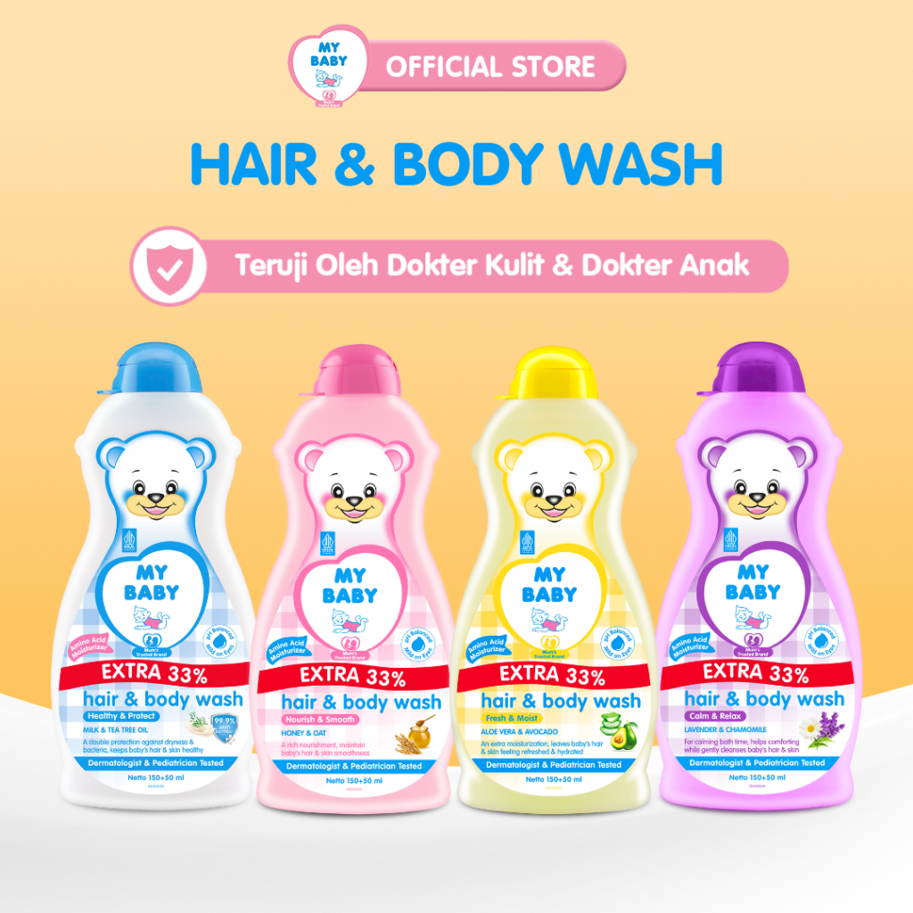 MY BABY Hair & Body Wash [150 mL / 2 pcs] EXTRA ISI 33%